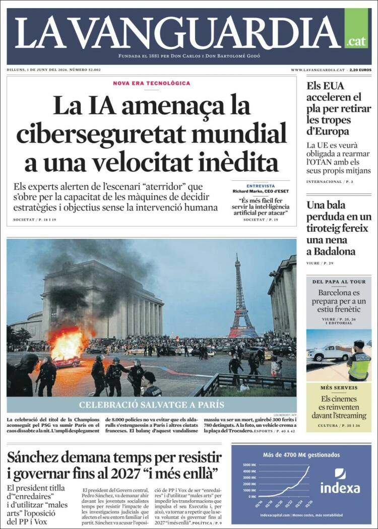 'La Vanguardia', 1 de juny de 2026 'La Vanguardia', 1 de juny de 2026