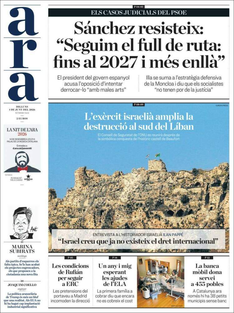 'Ara', 1 de juny de 2026 'Ara', 1 de juny de 2026
