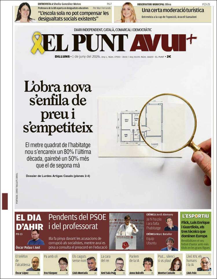 'El Punt Avui', 1 de juny de 2026 'El Punt Avui', 1 de juny de 2026