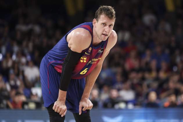 Jan Vesely, durant un partit del Barça de bàsquet / Foto: EFE Jan Vesely, durant un partit del Barça de bàsquet / Foto: EFE