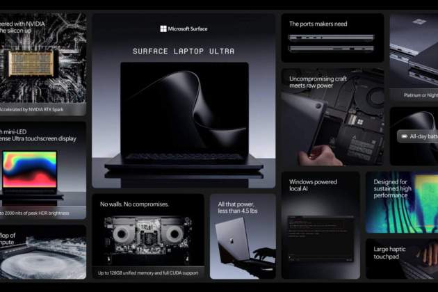 Resum de novetats del Surface Laptop Ultra