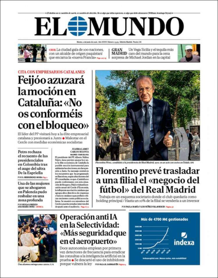 'El Mundo', 2 de juny de 2026
