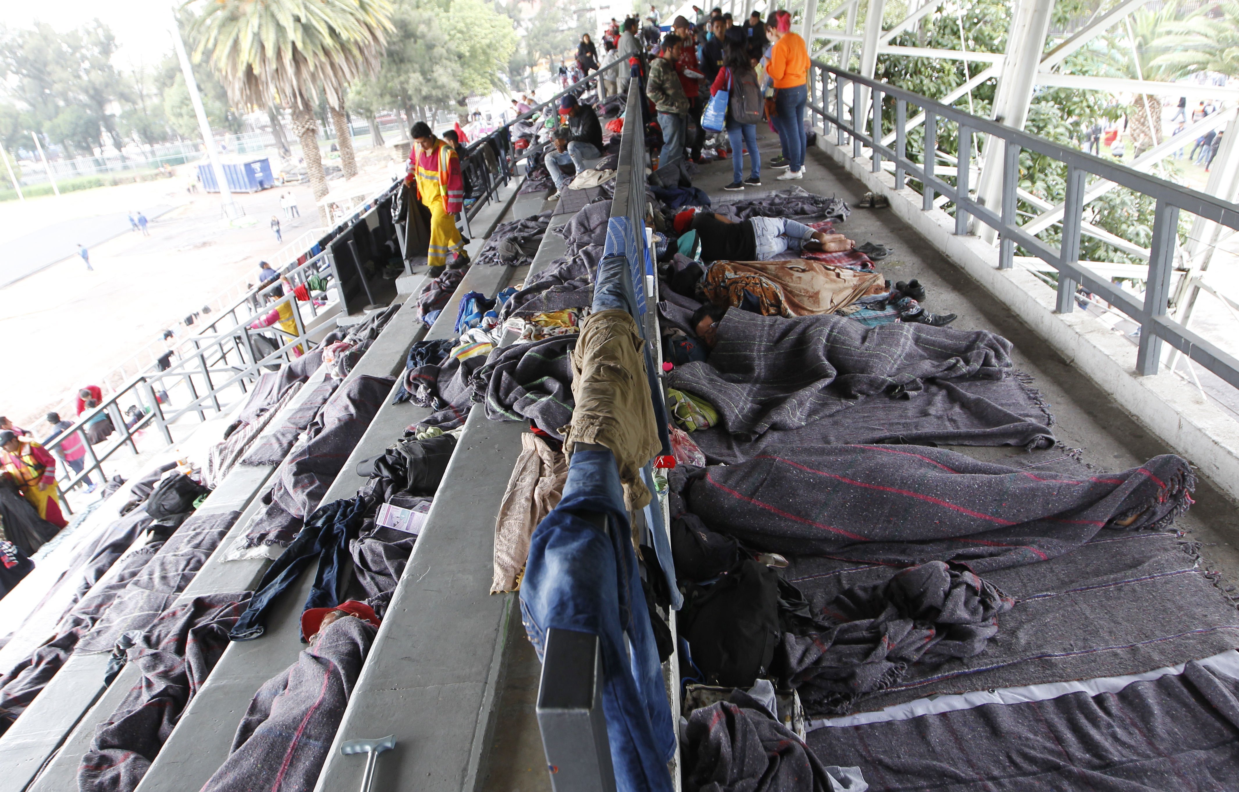 La caravana de migrantes empieza a llegar a Ciudad de México