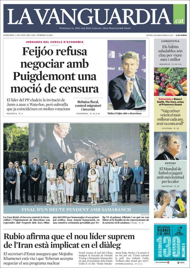 'La Vanguardia', 3 de juny de 2026