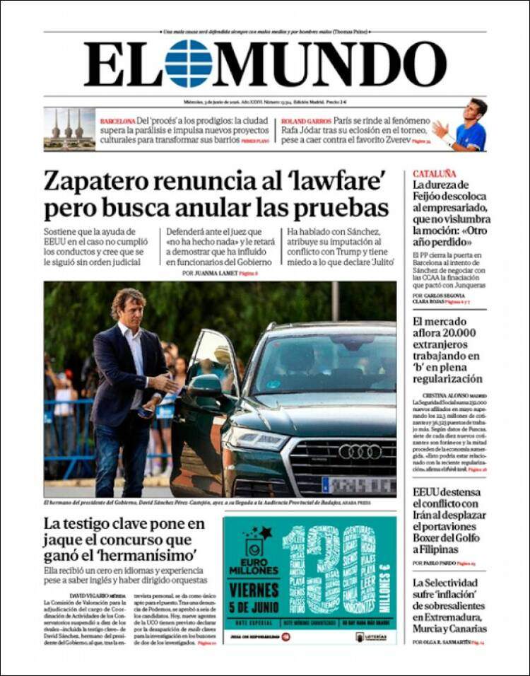 'El Mundo', 3 de juny de 2026