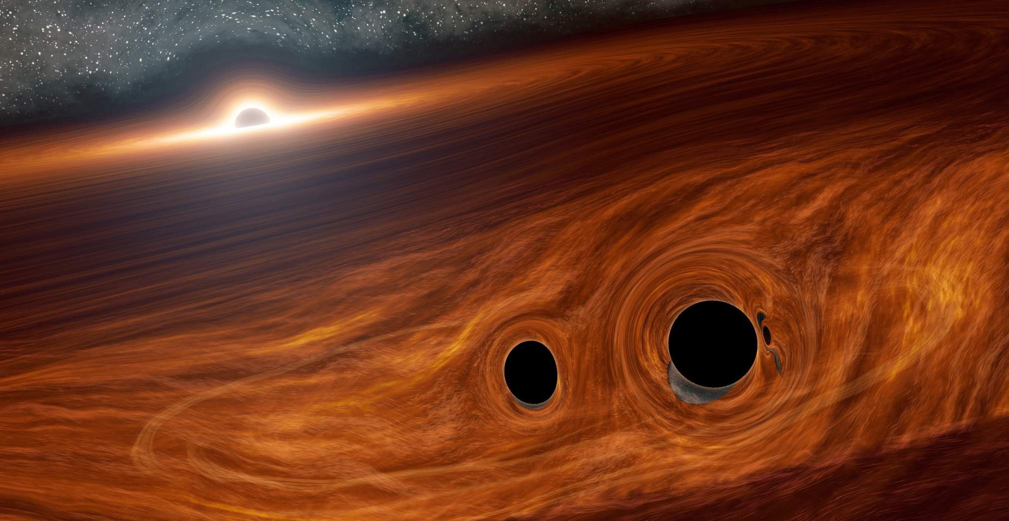 Descobreixen l'equivalent astronòmic a una civilització antiga: un món perdut de forats negres en fusió
