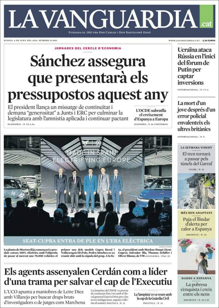 'La Vanguardia', 4 de juny de 2026