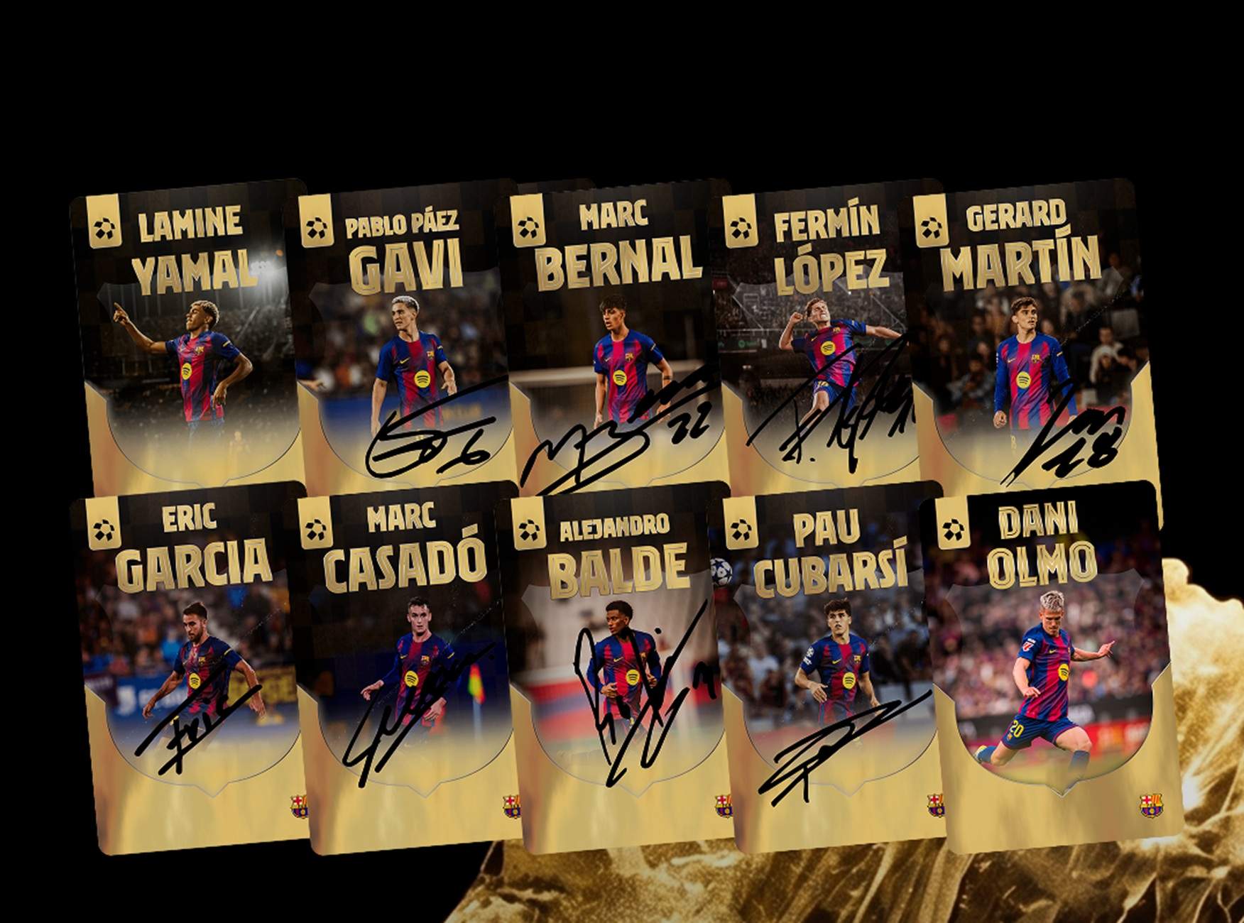 El Barça i Collectibol presenten una col·lecció de cromos d'or inspirada en els jugadors de la Masia