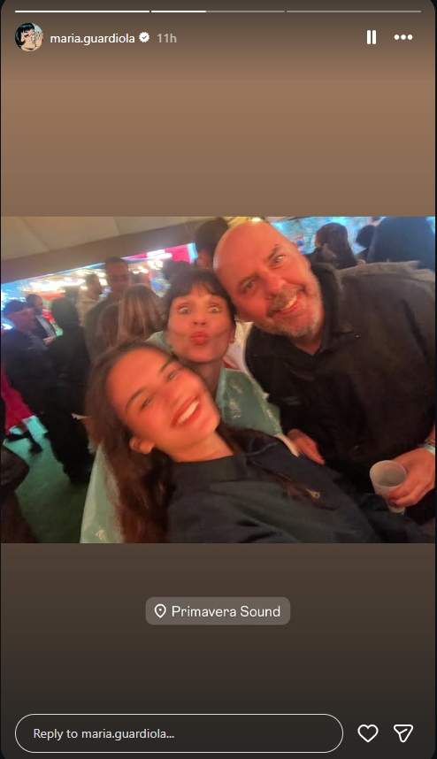 Maria Guardiola amb la seva mare i Jordi Basté al Primavera Sound / Instagram