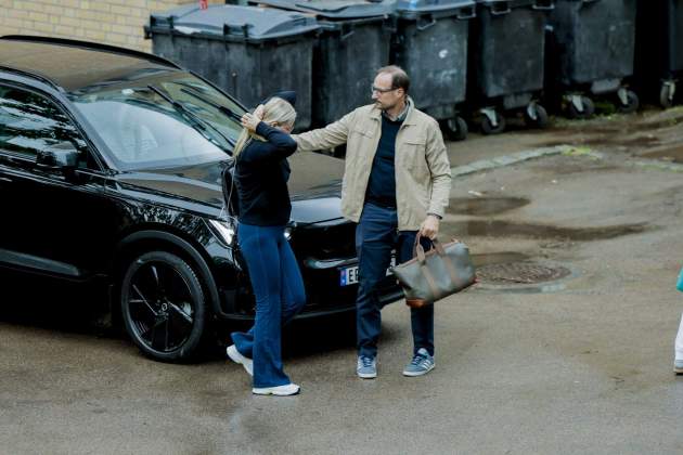 Mette-Marit i Haakon de Noruega arribant a l'Hospital Universitari d'Oslo / Gtres