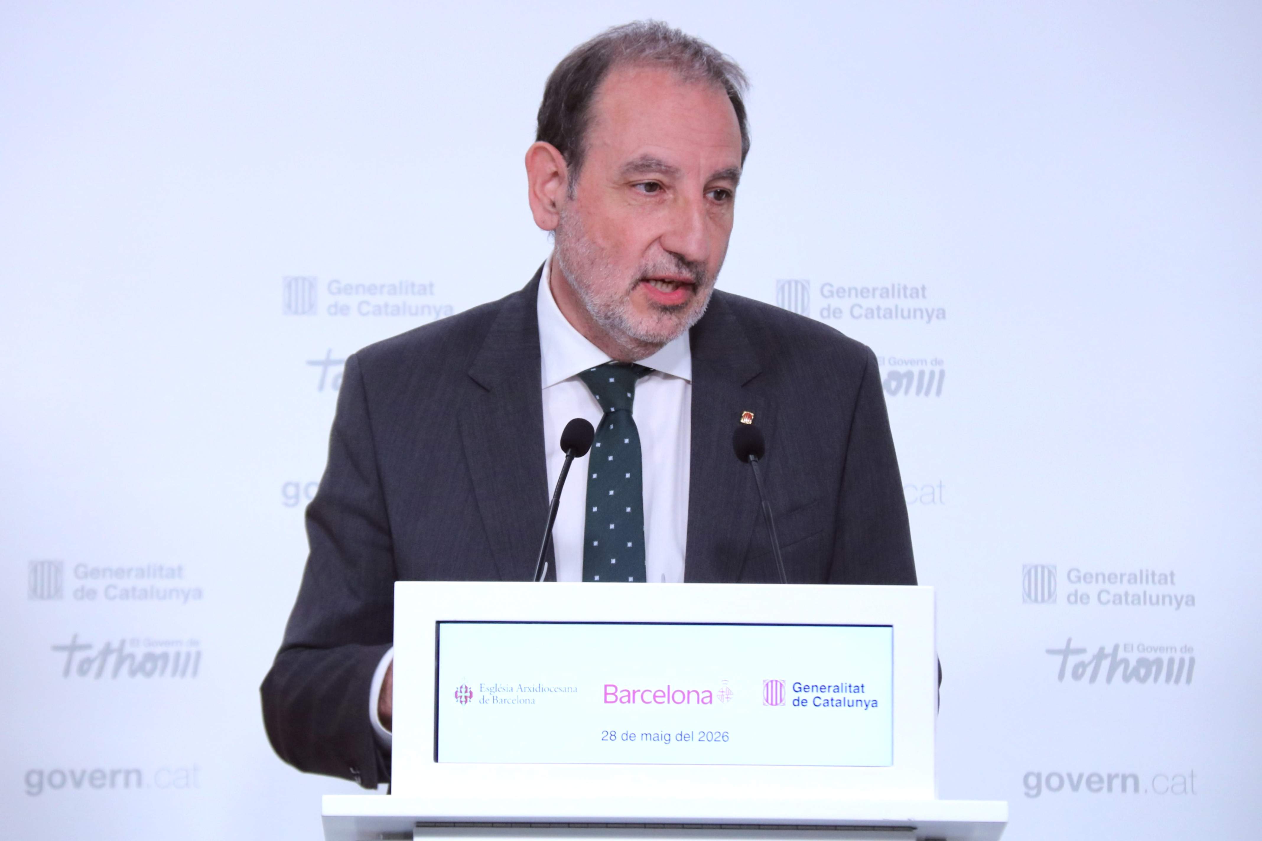 El Govern demana als docents en vaga "respecte" per la visita del Papa i no "instrumentalitzar-la"