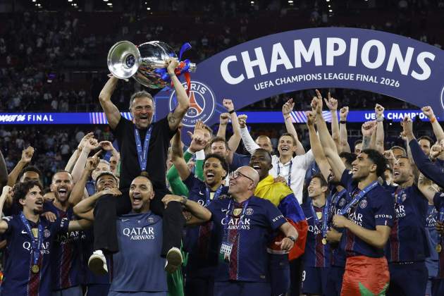 Luis Enrique celebrant la Champions / Gtres