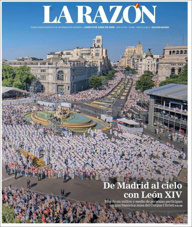 'La Razón', 8 de juny de 2026