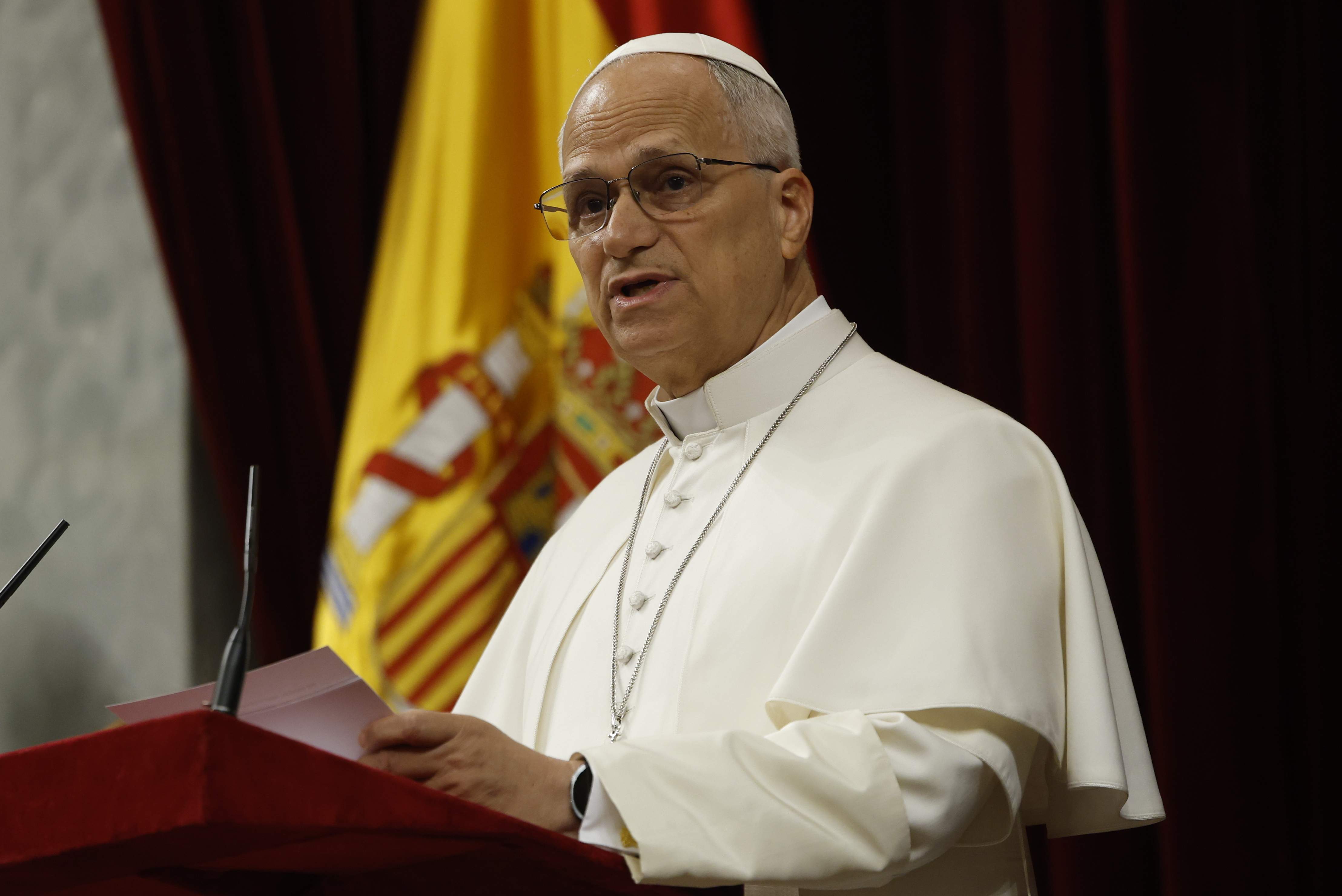EuropaPress 7580192 papa leon xiv interviene visita congreso diputados junio 2026 madrid espana