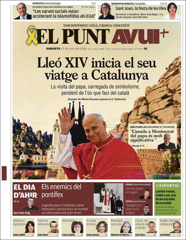 'El Punt Avui', 9 de juny de 2026