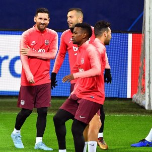Messi entrenament Barça EFE Messi entrenament Barça EFE