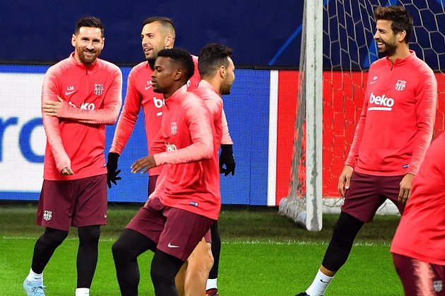 Messi entrenamiento Barça EFE