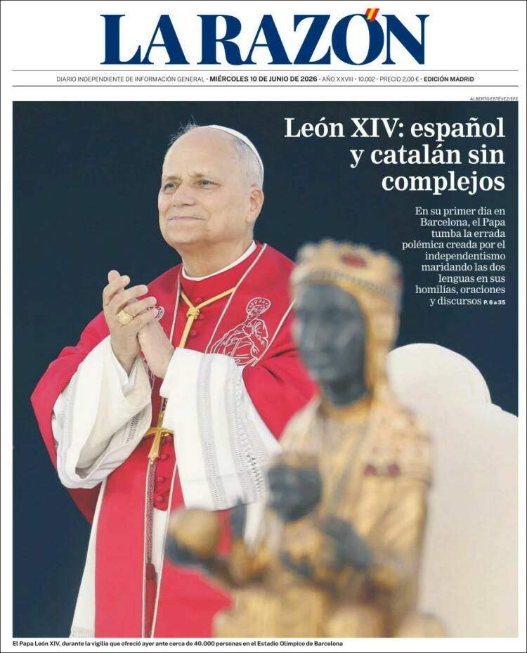 'La Razón', 10 de juny de 2026