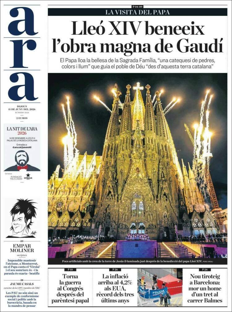 'Ara', 11 de juny de 2026