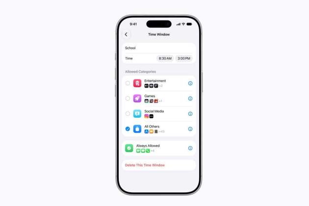 Categorías de apps permitidas para menores Categorías de apps permitidas para menores