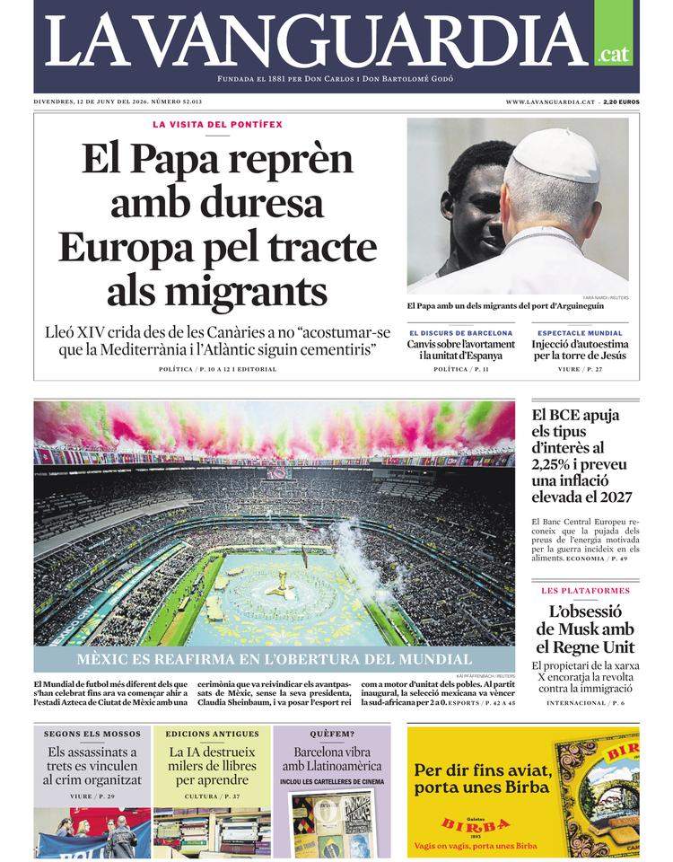 'La Vanguardia', 12 de juny de 2026 'La Vanguardia', 12 de juny de 2026