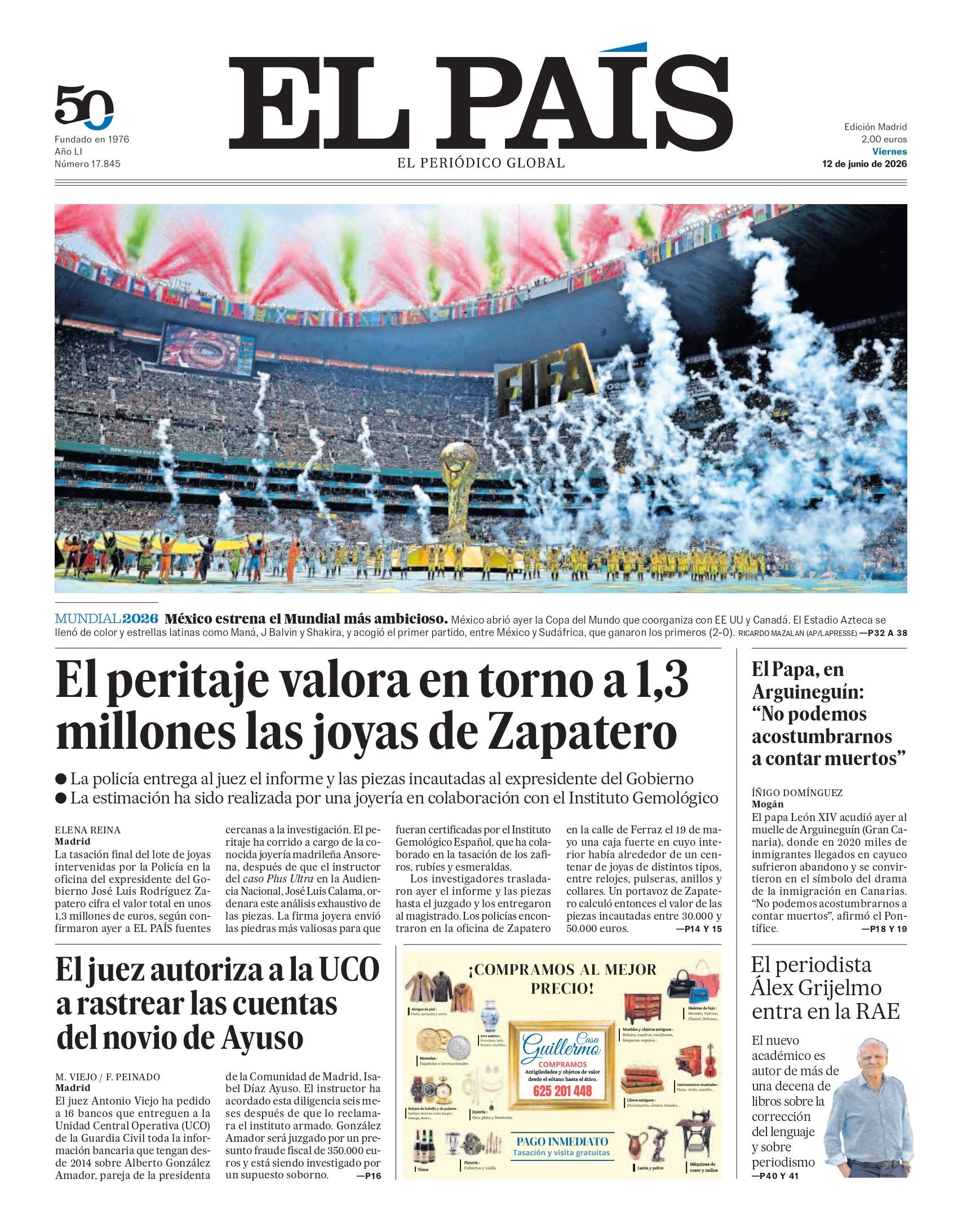 'El País', 12 de juny de 2026 'El País', 12 de juny de 2026