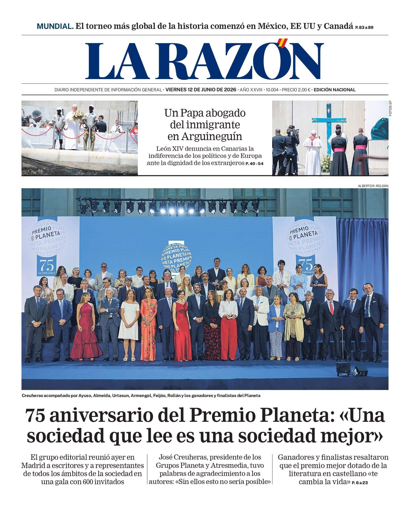 'La Razon', 12 de juny de 2026 'La Razon', 12 de juny de 2026