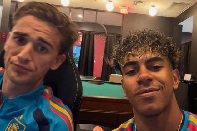 Lamine Yamal i Gavi durant la concentració amb la selecció espanyola / Instagram