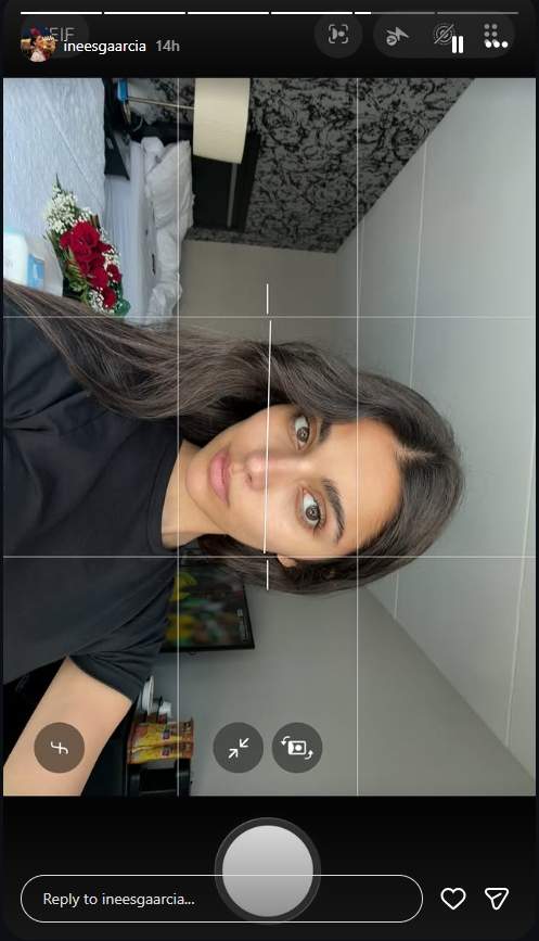 Inés García des del seu hotel als Estats Units / Instagram