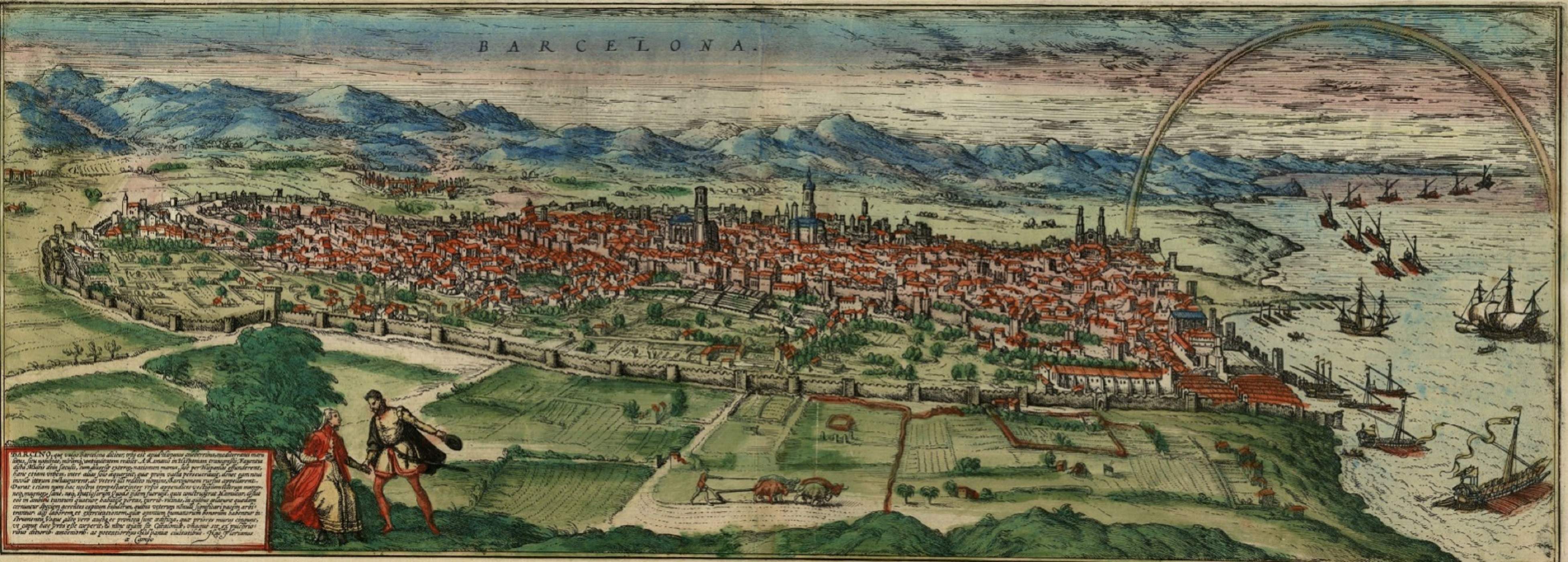 Imatge de Barcelona (finals del segle XVI). Font Institut Cartografic de Catalunya