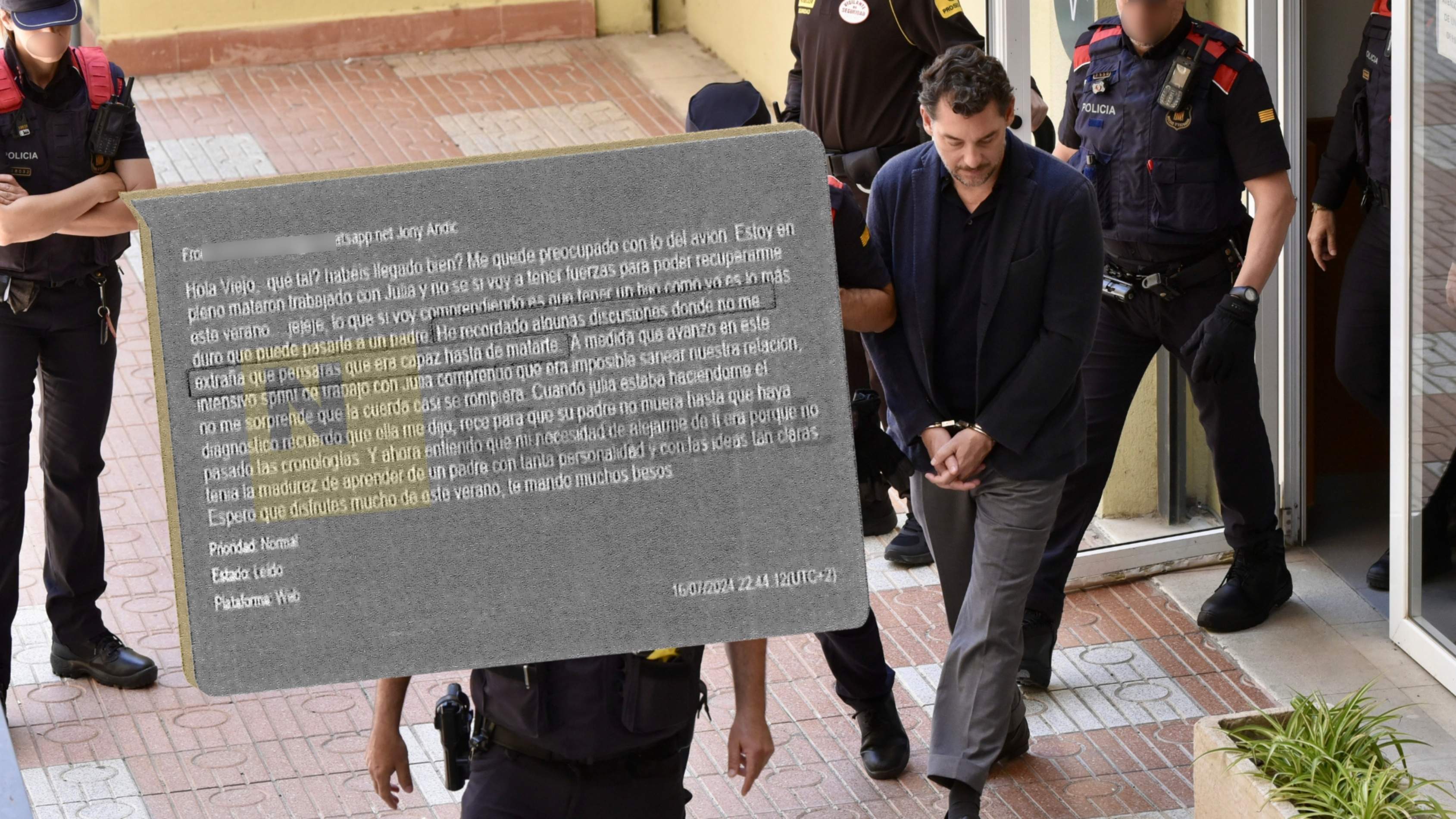 La defensa d'Andic sosté que les frases sobre la mort del pare "retorcen la veritat": el missatge sencer