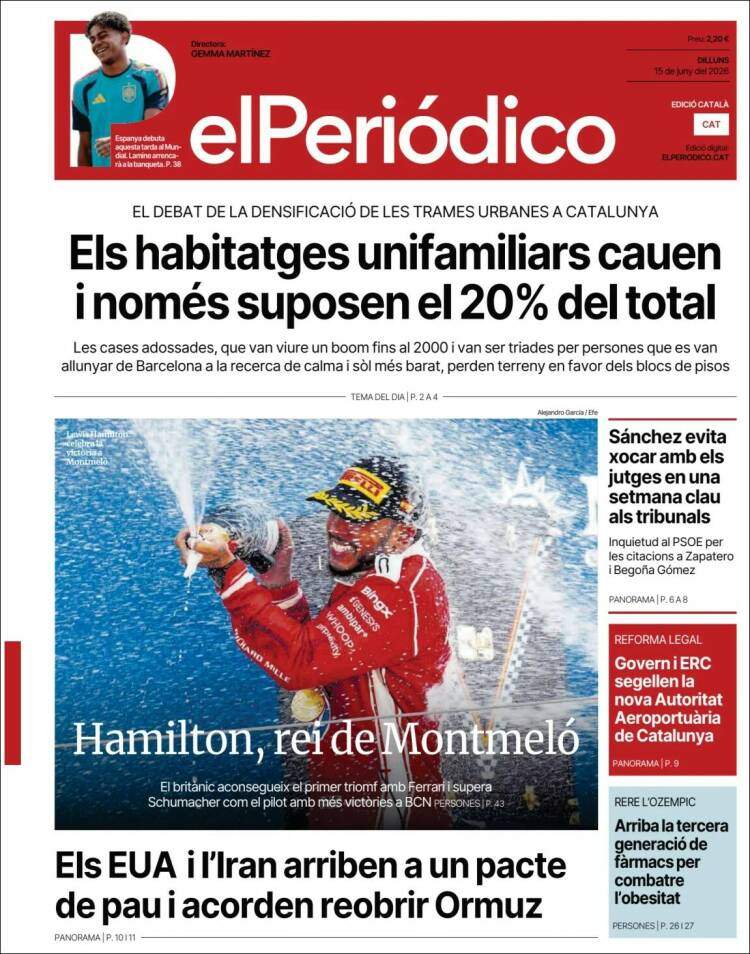 'El Periódico', 15 de juny de 2026 'El Periódico', 15 de juny de 2026