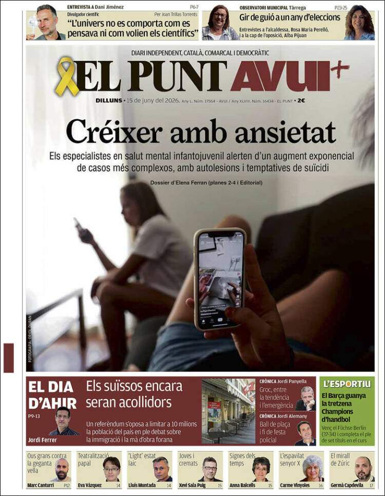 'El Punt Avui', 15 de juny de 2026 'El Punt Avui', 15 de juny de 2026