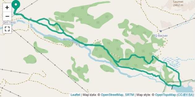 Imatge del mapa de la ruta / Foto: Rutes Pirineus