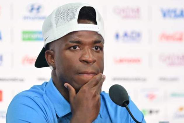 Vinicius, en la roda de premsa prèvia al Brasil Marroc Vinicius, en la roda de premsa prèvia al Brasil Marroc