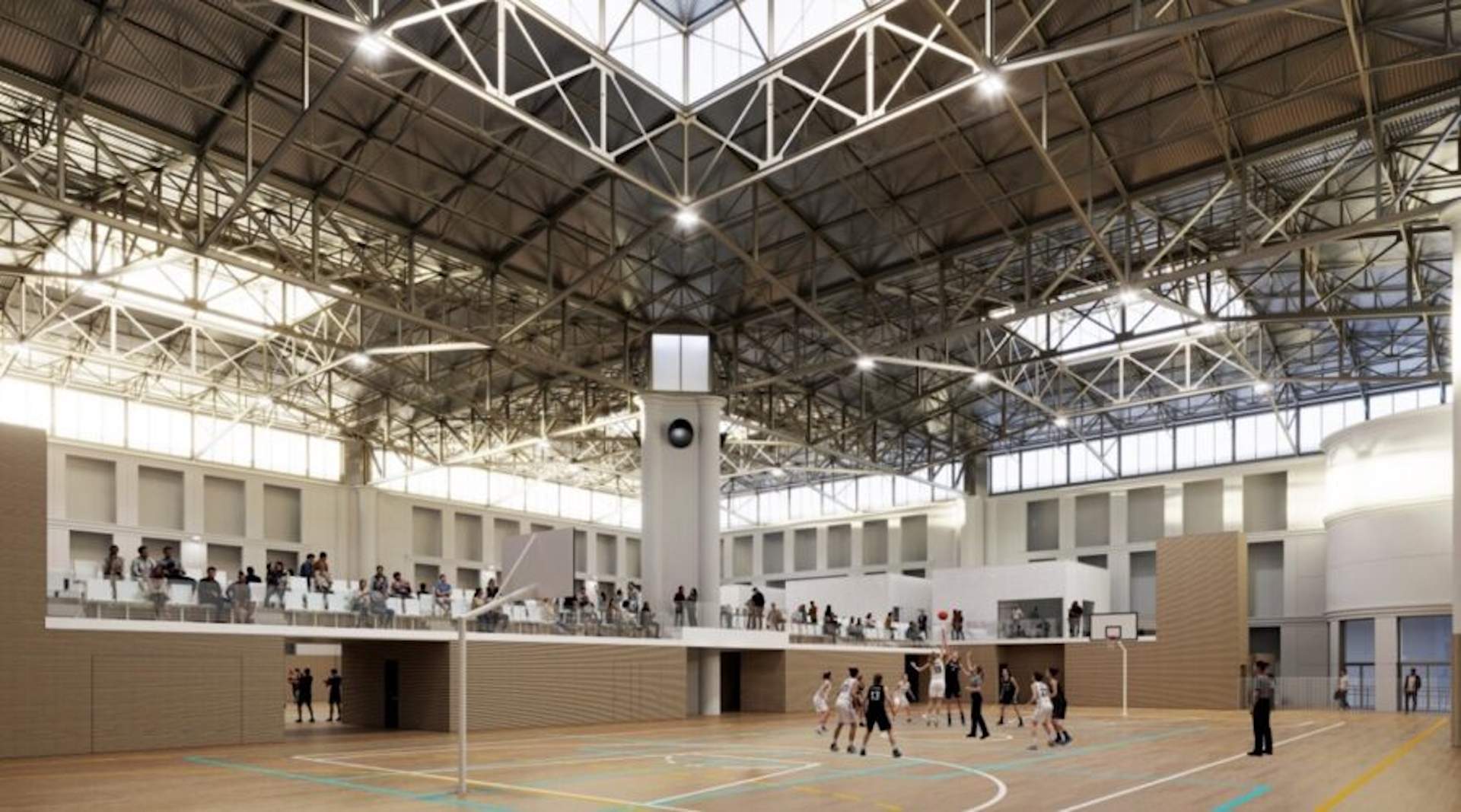 Barcelona transforma un pavelló de la Fira en el nou poliesportiu del Poble-sec