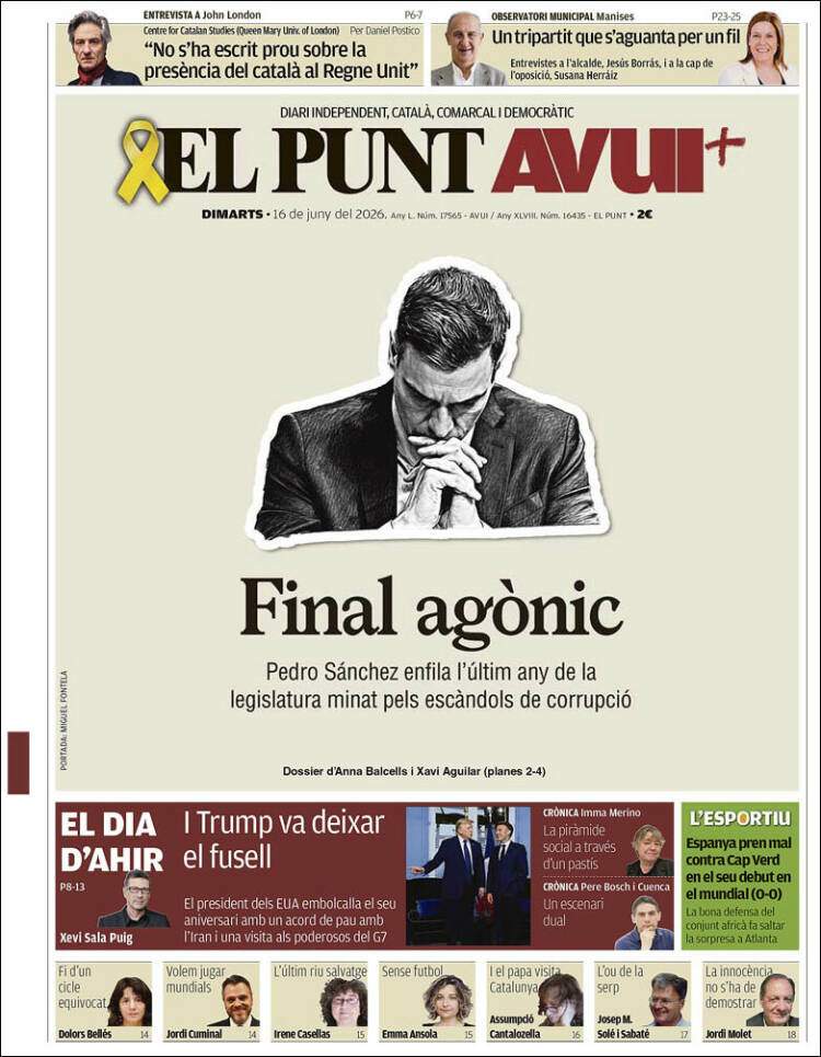 'El Punt Avui', 16 de juny de 2026 'El Punt Avui', 16 de juny de 2026