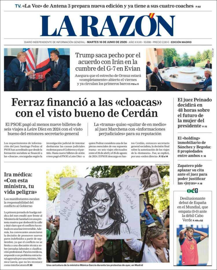 'La Razón', 16 de juny de 2026 'La Razón', 16 de juny de 2026