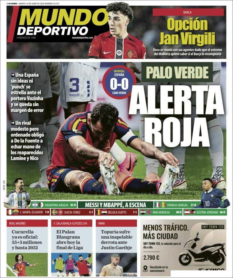 Mundo Deportivo portada 16 06 2026