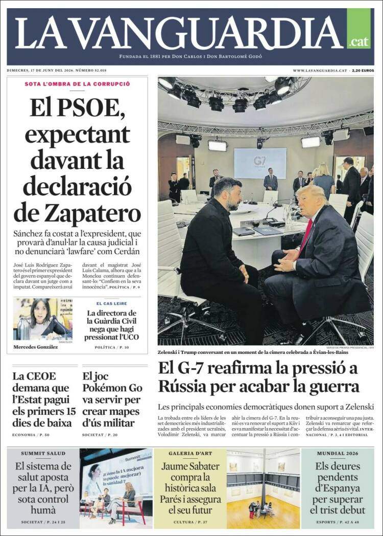 'La Vanguardia', 17 de juny de 2026 'La Vanguardia', 17 de juny de 2026