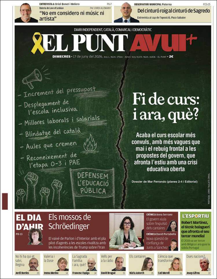 'El Punt Avui', 17 de juny de 2026 'El Punt Avui', 17 de juny de 2026