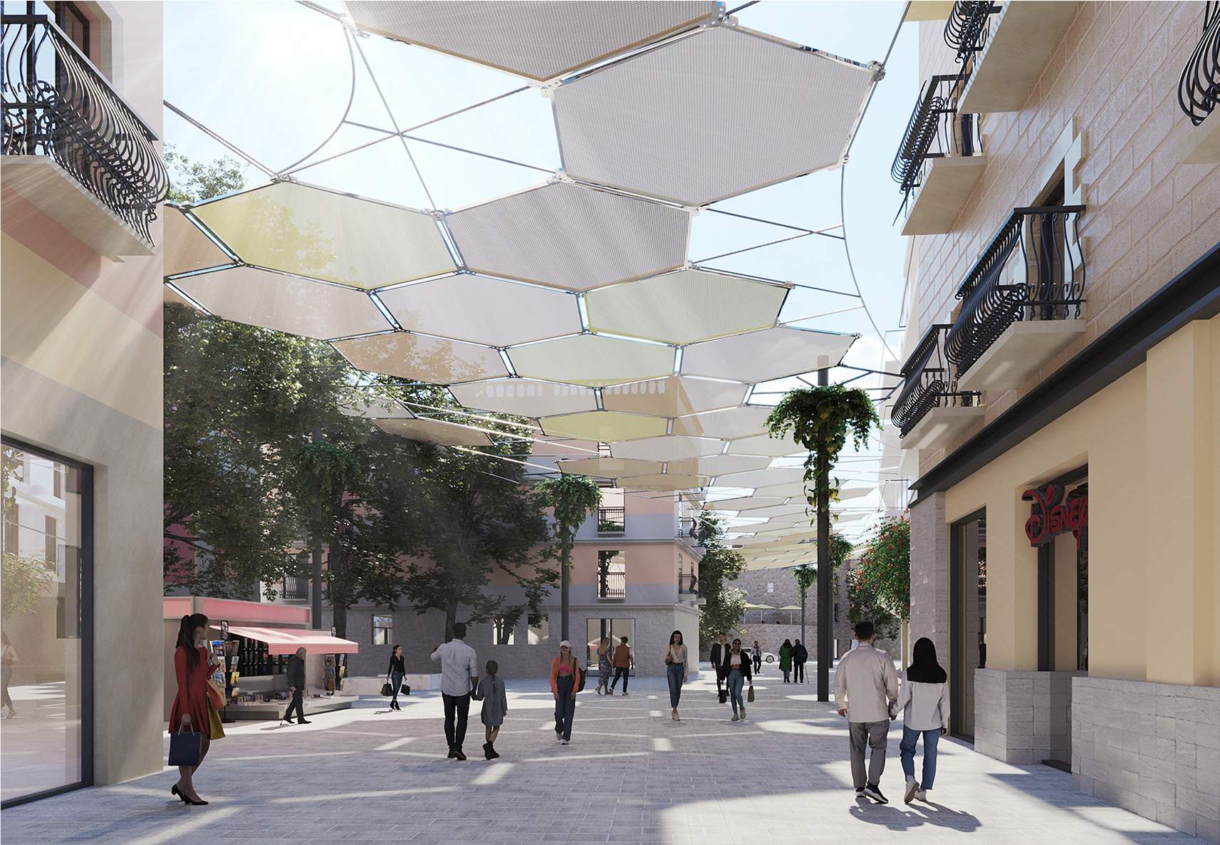 El Portal de l’Àngel tindrà un tendal singular per generar ombra l’any 2028