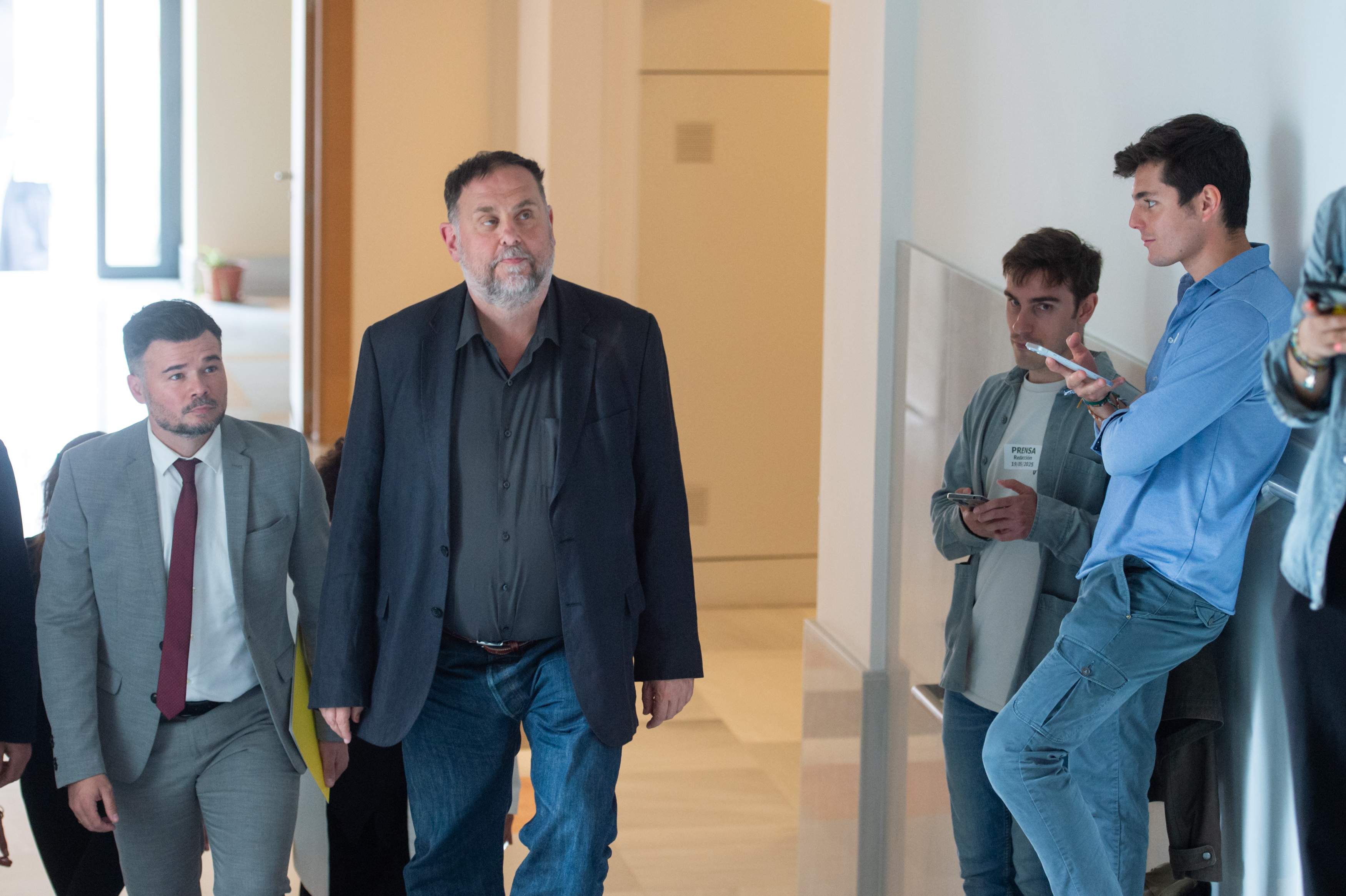 Reunió Junqueras-grup d'ERC a Madrid: "La legislatura té sentit si som capaços de dotar-la de contingut"