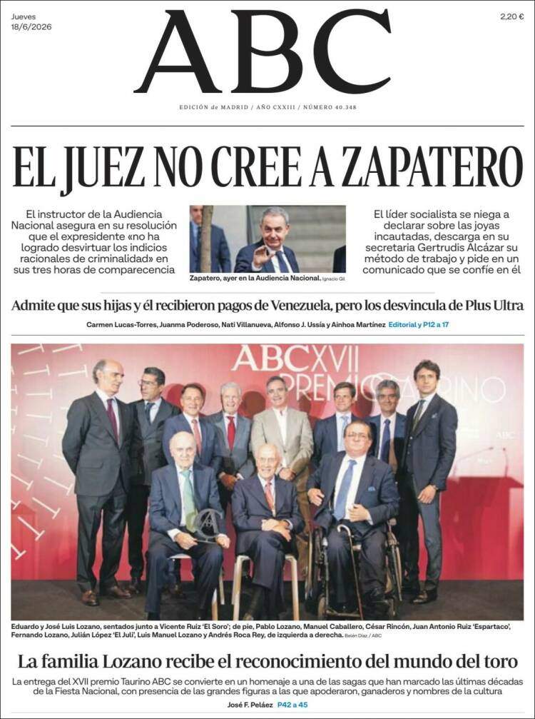 'ABC', 18 de juny de 2026 'ABC', 18 de juny de 2026