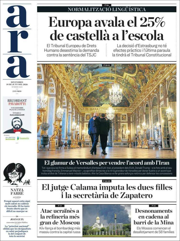 'Ara', 19 de juny de 2026 'Ara', 19 de juny de 2026