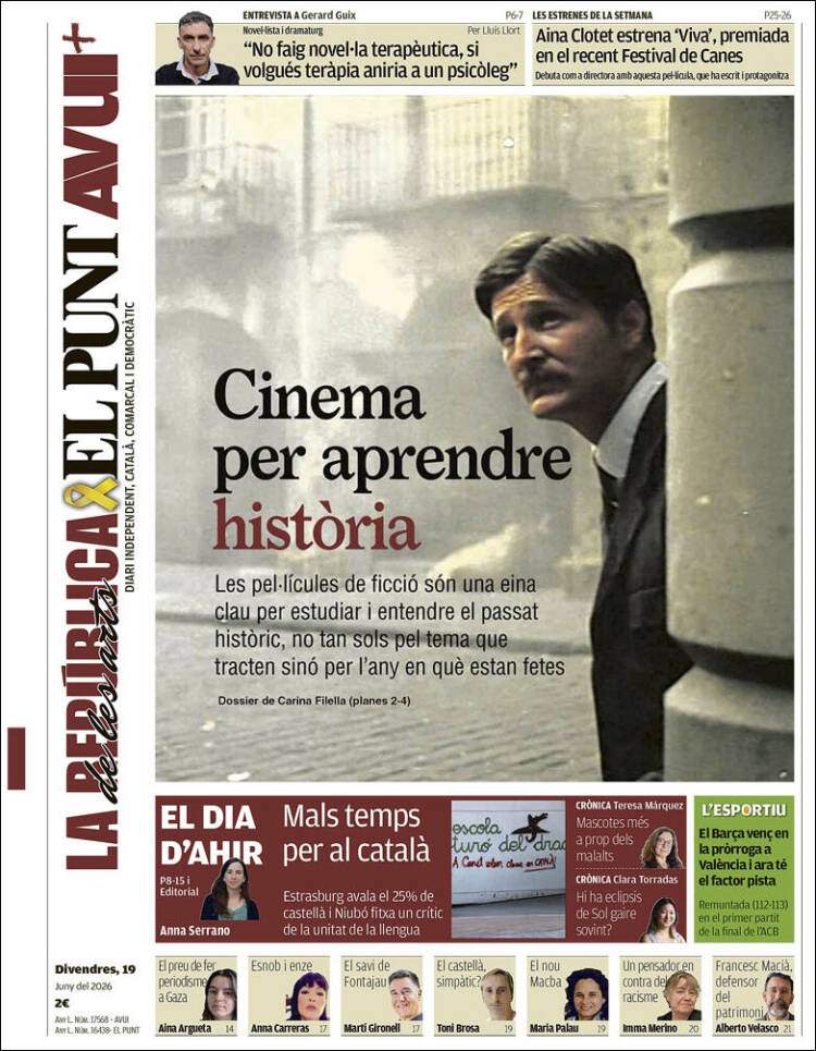 'El Punt Avui', 19 de juny de 2026 'El Punt Avui', 19 de juny de 2026