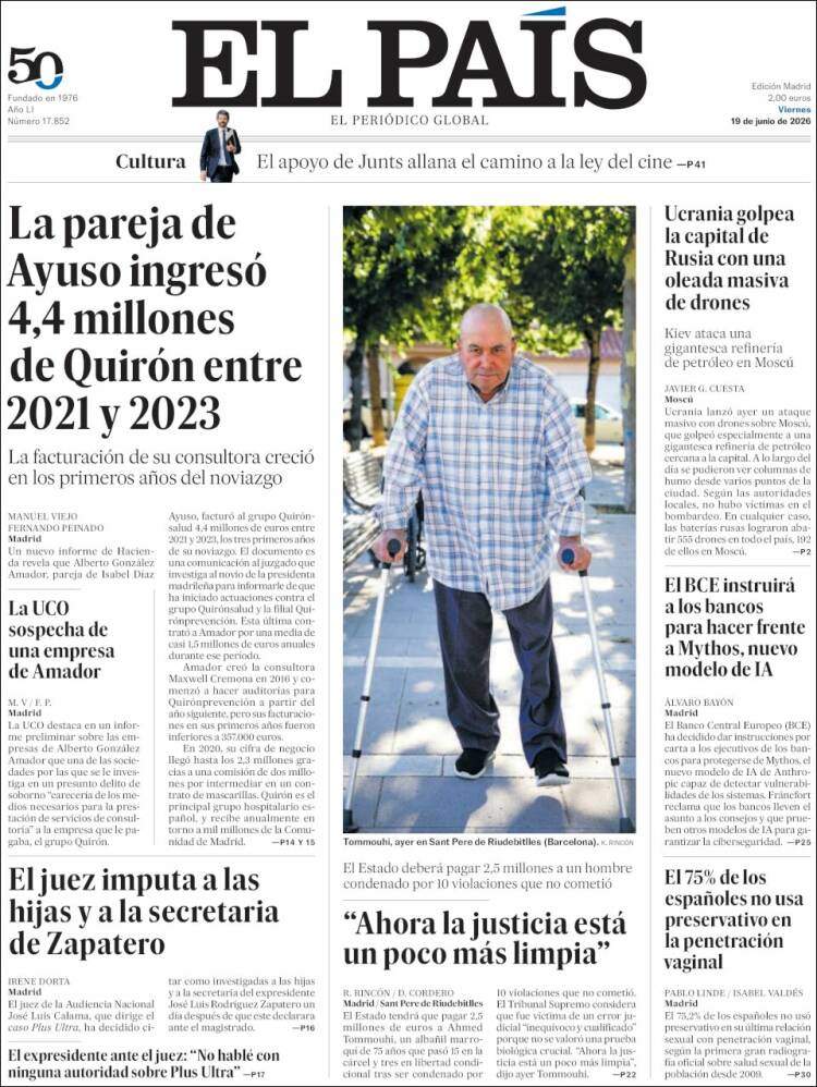 'El País', 19 de juny de 2026 'El País', 19 de juny de 2026