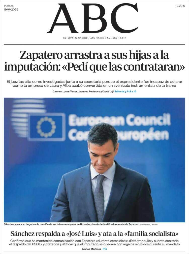 'ABC', 19 de juny de 2026 'ABC', 19 de juny de 2026
