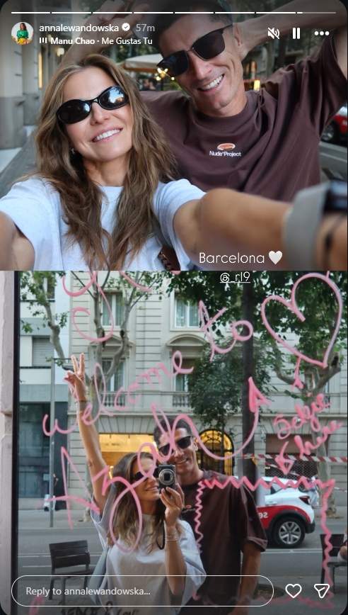 Anna Lewandowska i Robert Lewandowski a Barcelona / Instagram Anna Lewandowska i Robert Lewandowski a Barcelona / Instagram