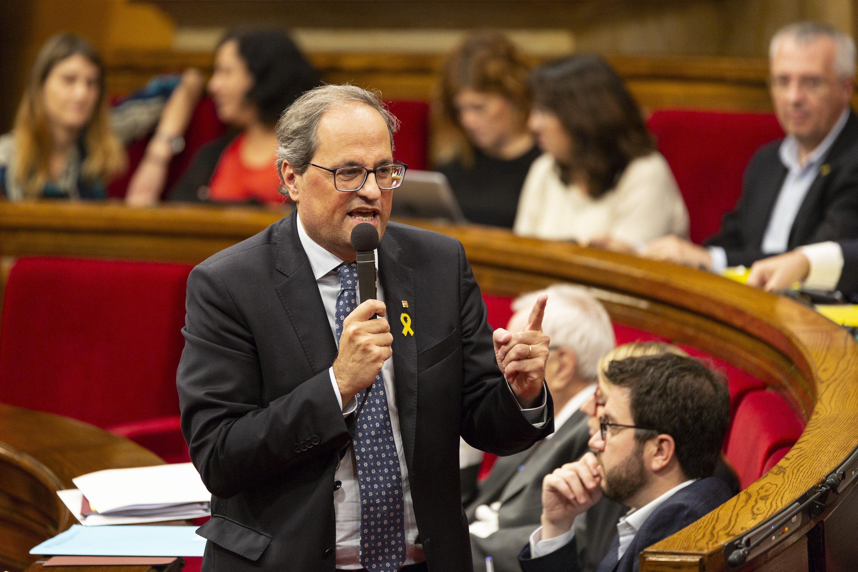 Torra, a Iceta al Parlament: "El seu cinisme està regalimant per l'escala"